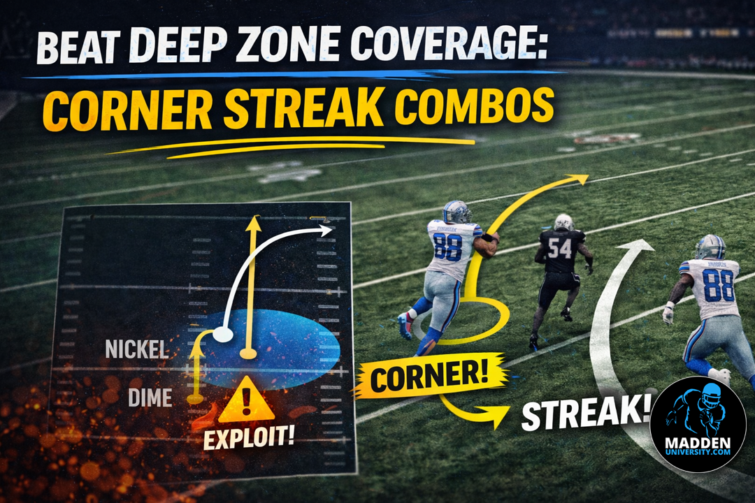Beat Deep Zone Coverage: Corner Streak Combos