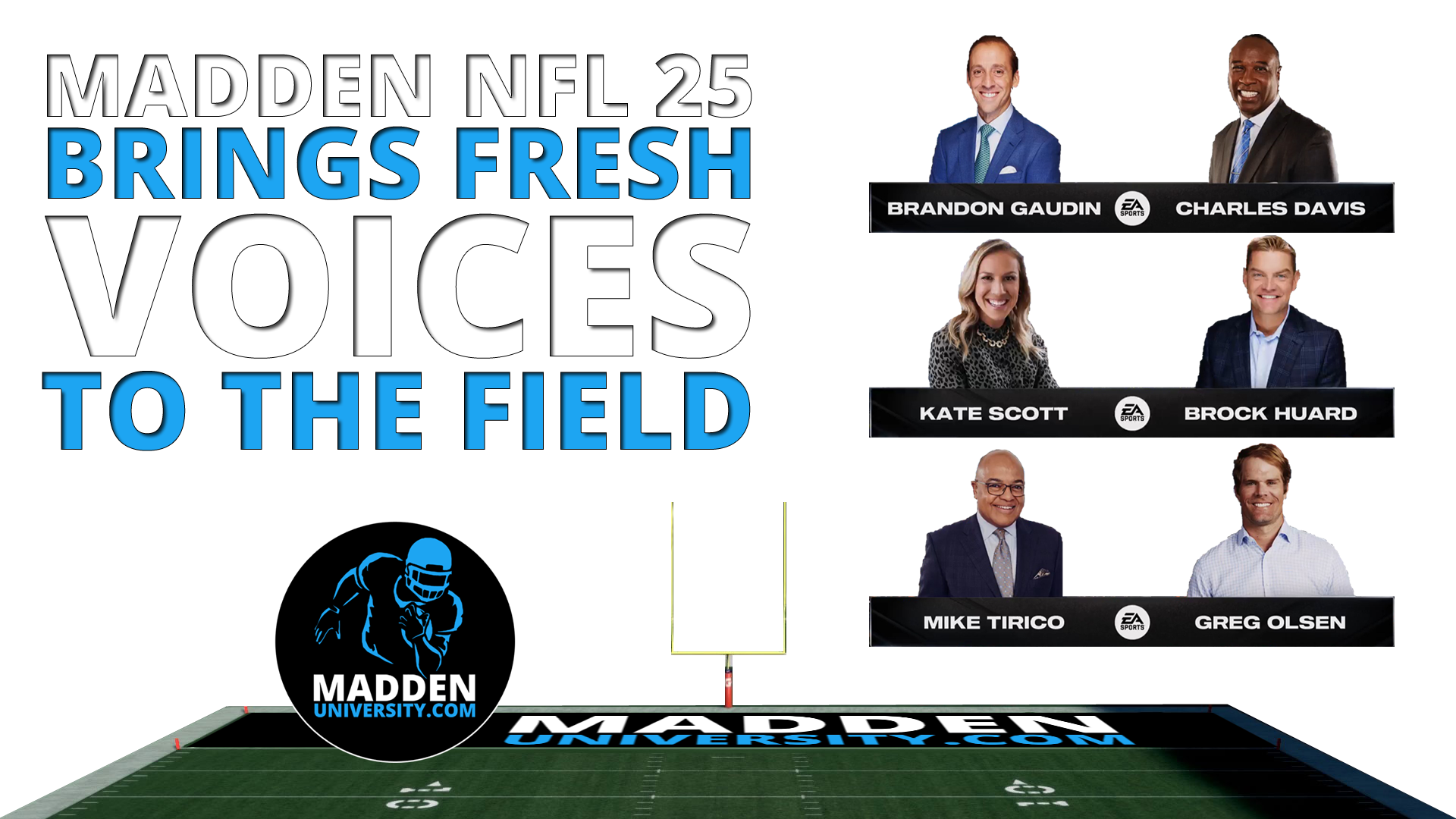 Madden NFL 25 Brings Fresh Voices to the Field.  Three broadcast teams add a new layer of presentation for every game.  
