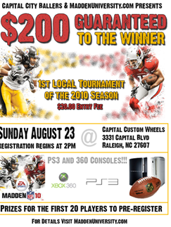 Madden 10 Tournament Recap